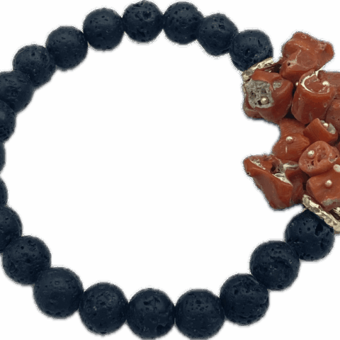 Bracciale in pietra lavica dell’Etna