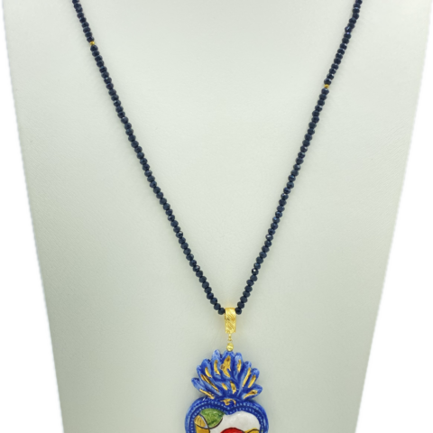 Ciondolo Cuore Sacro Ex Voto in Ceramica