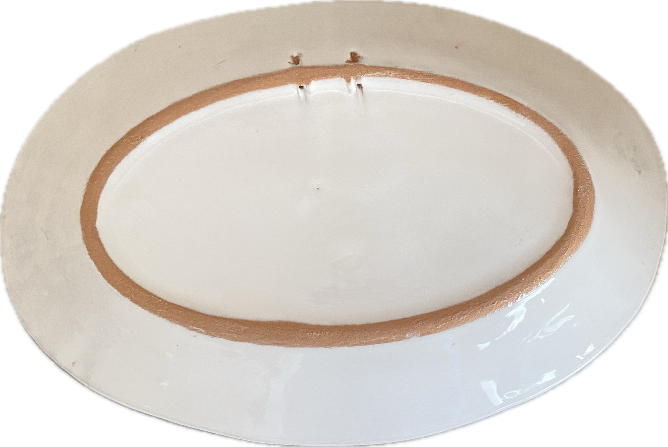 Piatto Ovale in Ceramica Dipinto a Mano in Stile Siciliano