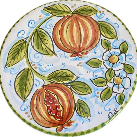 Sotto pentola in Ceramica Dipinto a Mano