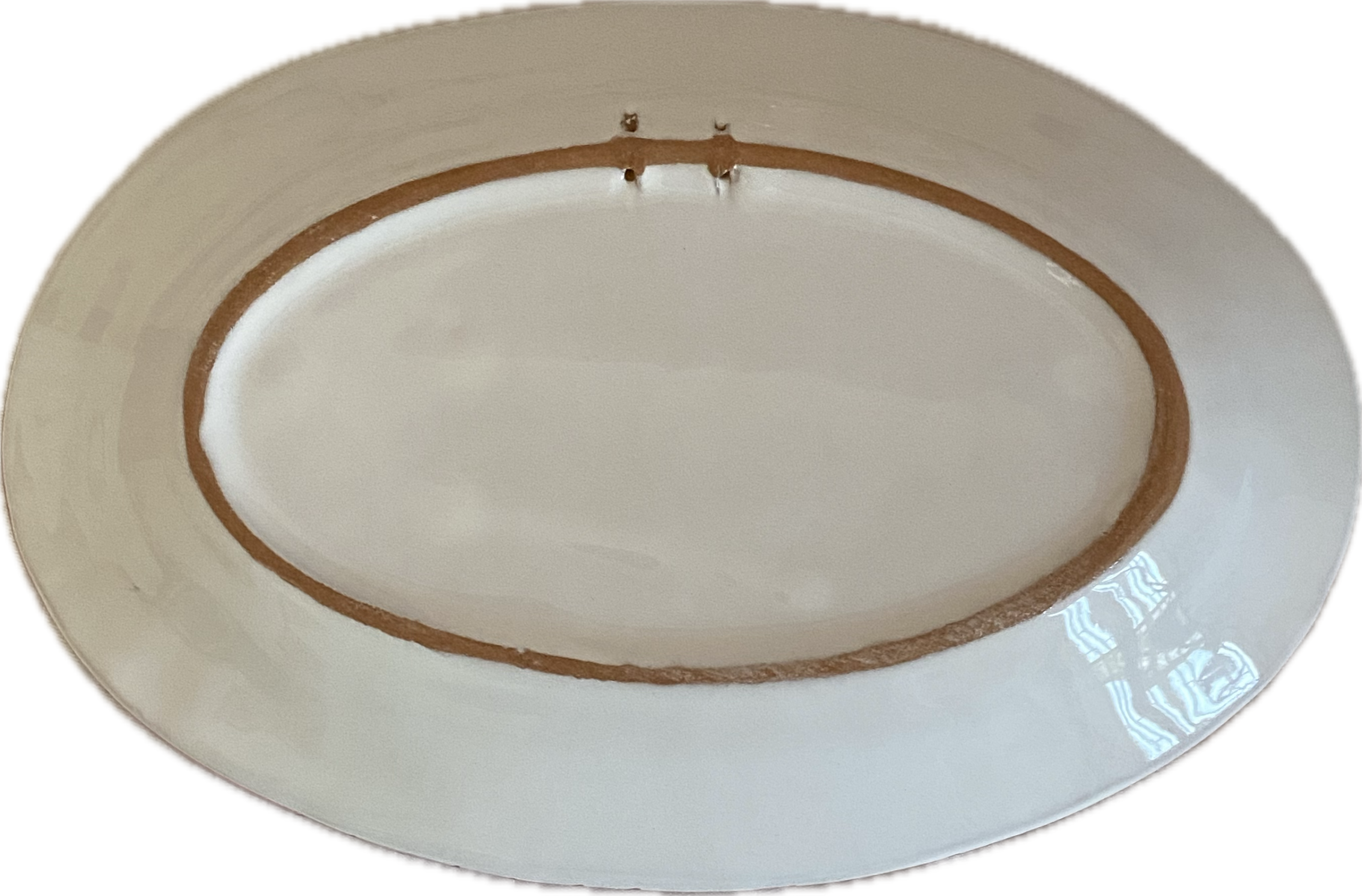 Vassoio Ovale in Ceramica Dipinto a Mano con Limoni e Fiori