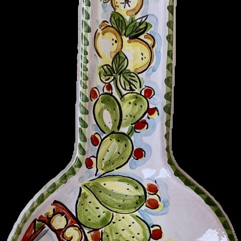 Poggia mestolo in Ceramica Dipinto a Mano in Stile Siciliano