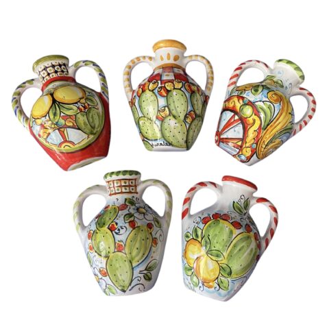 Mezze Anfore da parete, in Ceramica Dipinta a Mano – Tradizione Siciliana per la Tua Casa