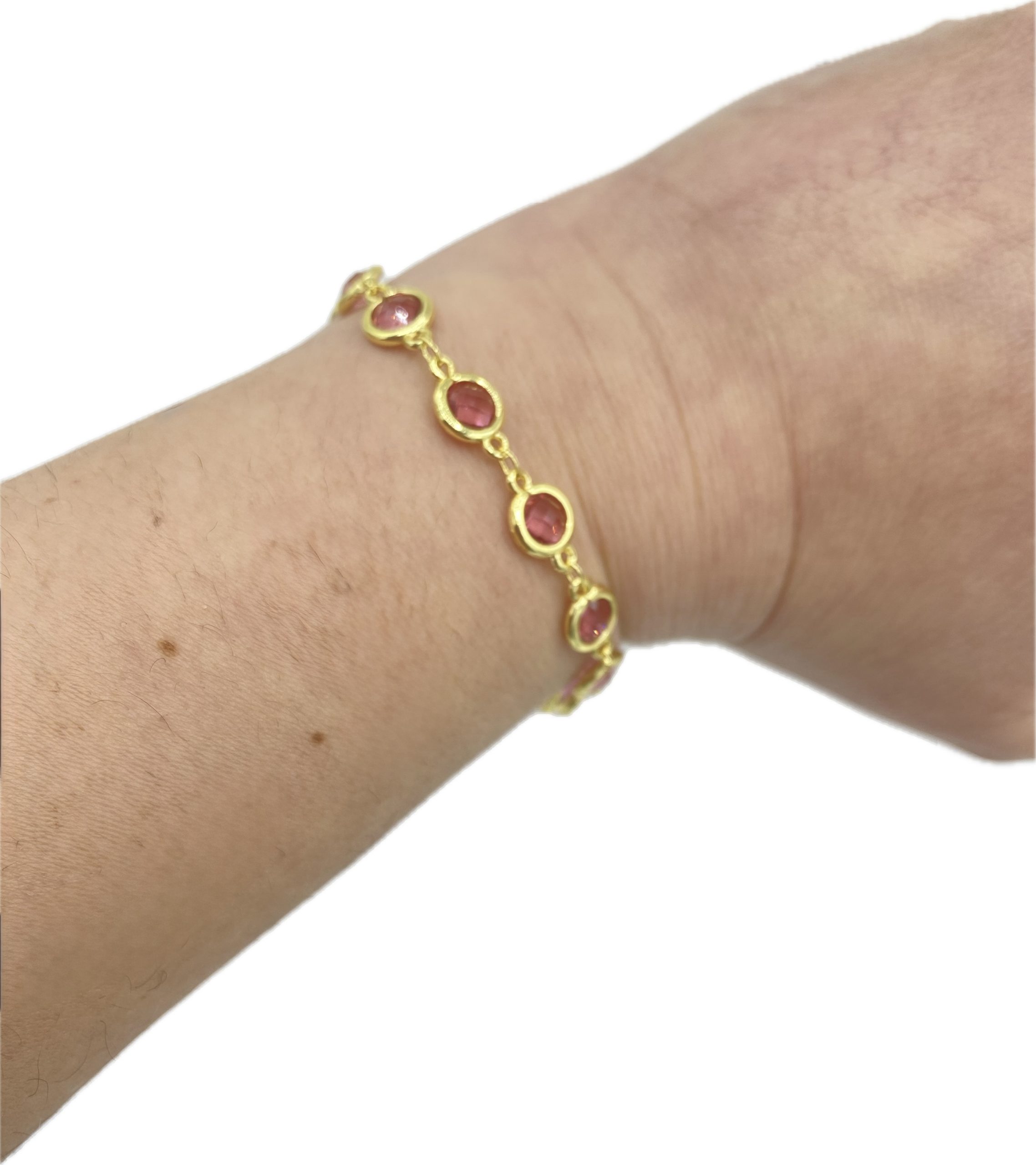 Bracciali in Swarovski colorati con struttura in ottone e pietra dura a goccia