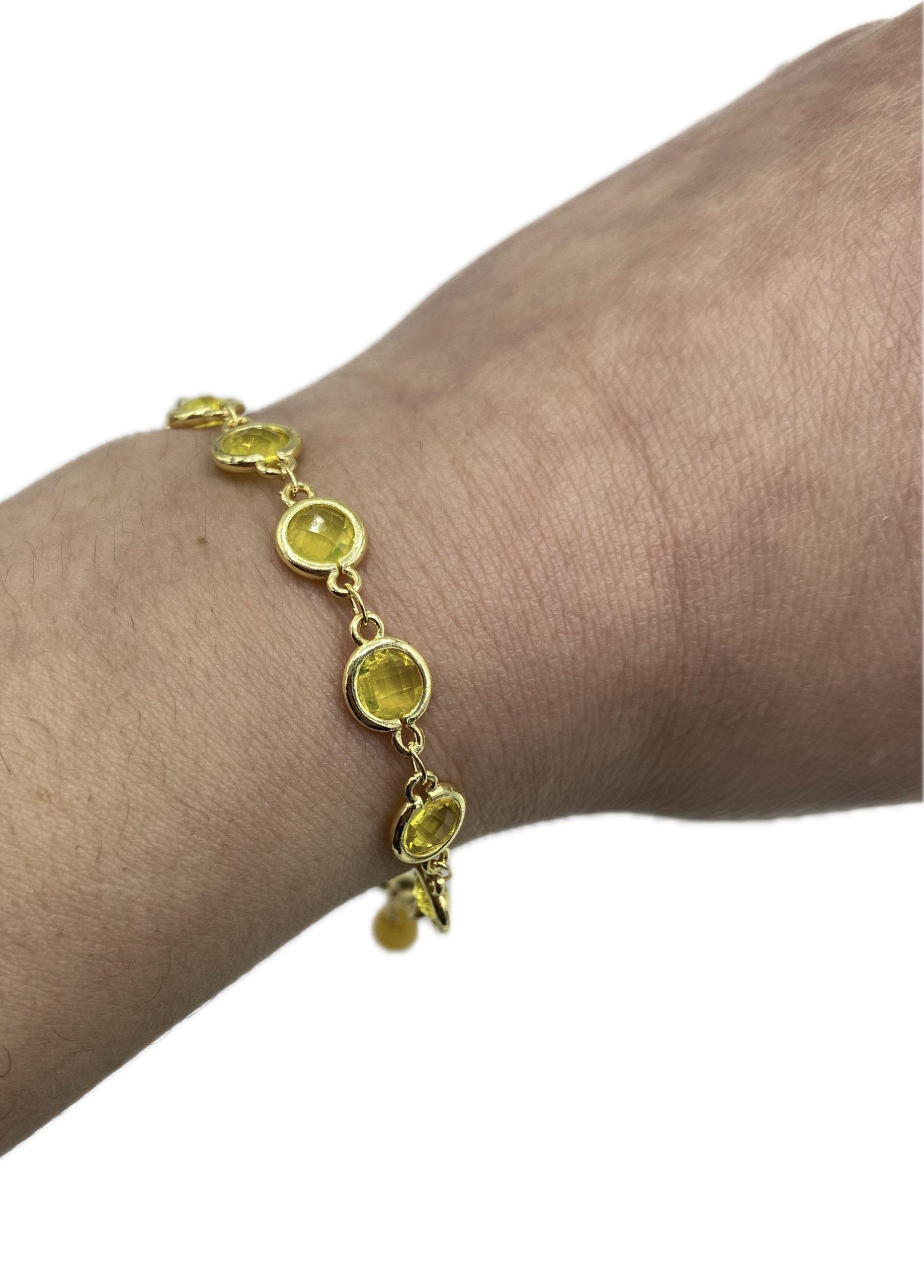 Bracciali in Swarovski colorati con struttura in ottone e pietra dura a goccia