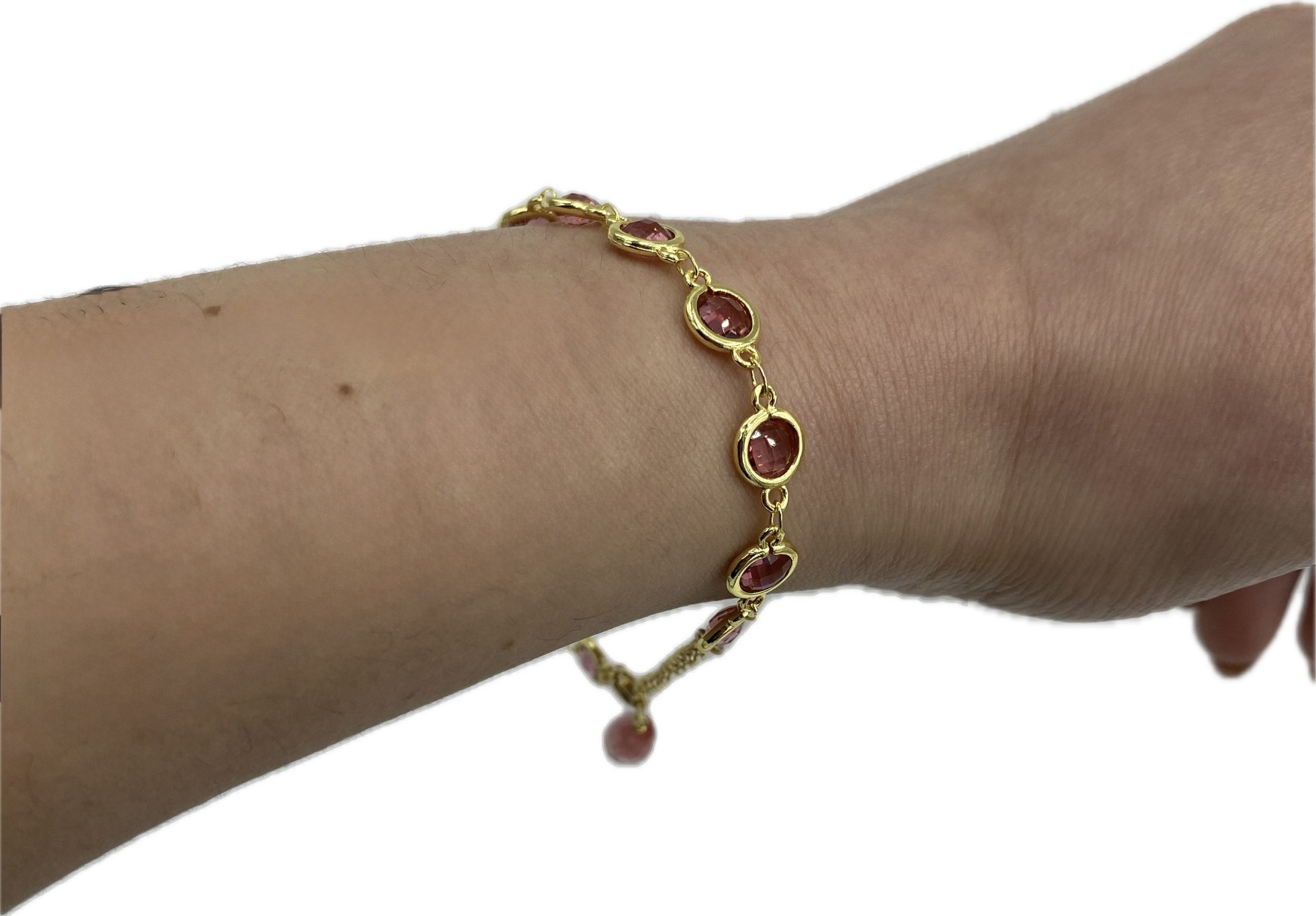 Bracciali in Swarovski colorati con struttura in ottone e pietra dura a goccia