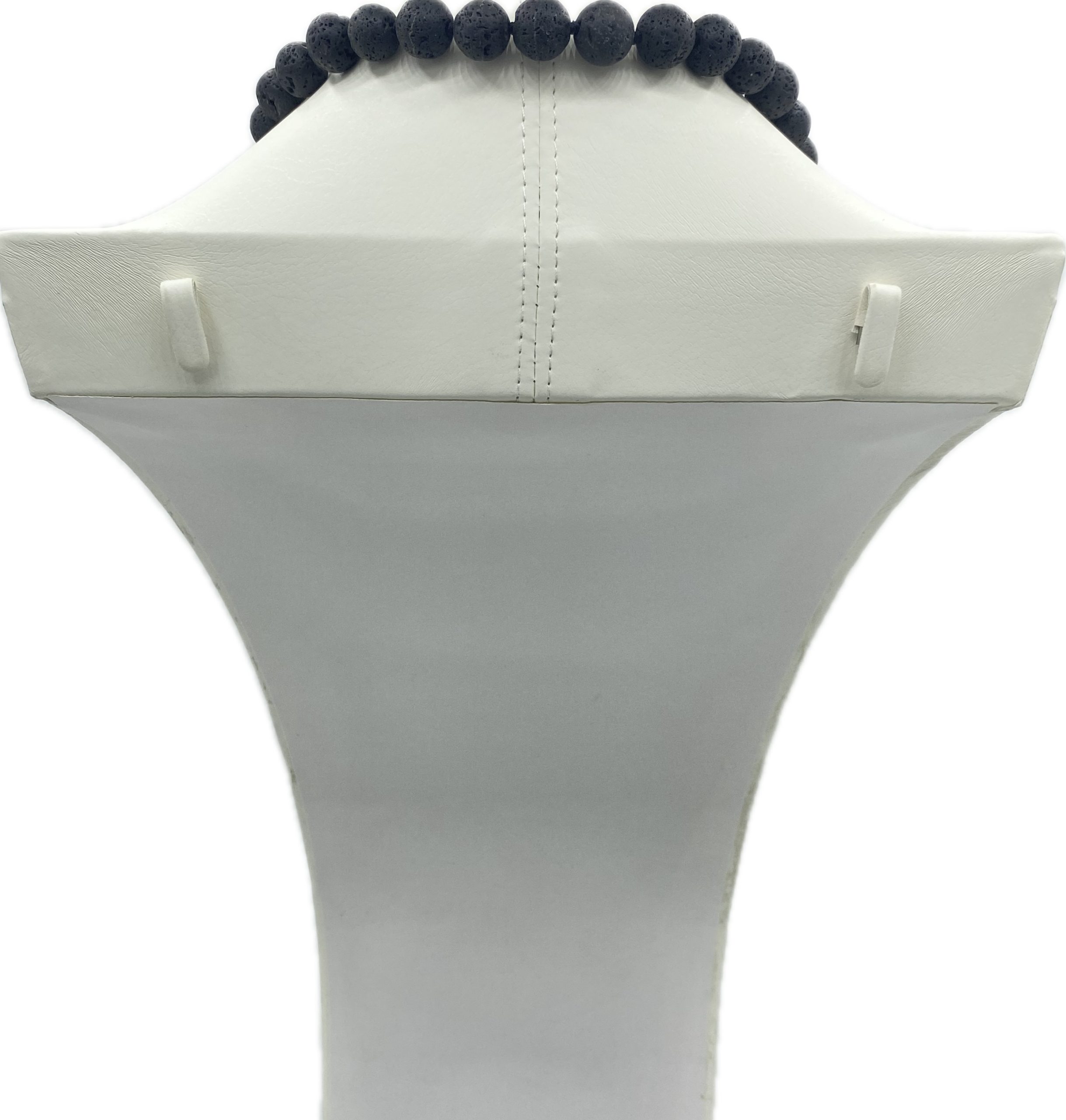 Collana in Pietra Lavica con Paladino Orlando e Agata Verde