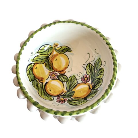 Ciotola Pigna in ceramica dipinta a mano – Limoni