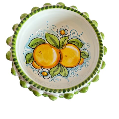 Ciotola Pigna in ceramica dipinta a mano – Limoni
