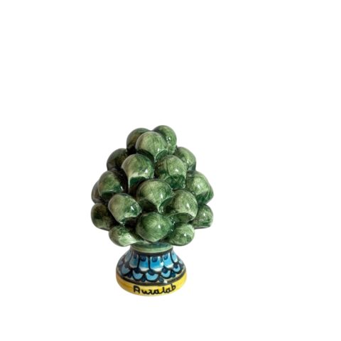 ✨💚Pigna in ceramica dipinta e modellata a mano (H 6,5\7 cm circa)💚✨