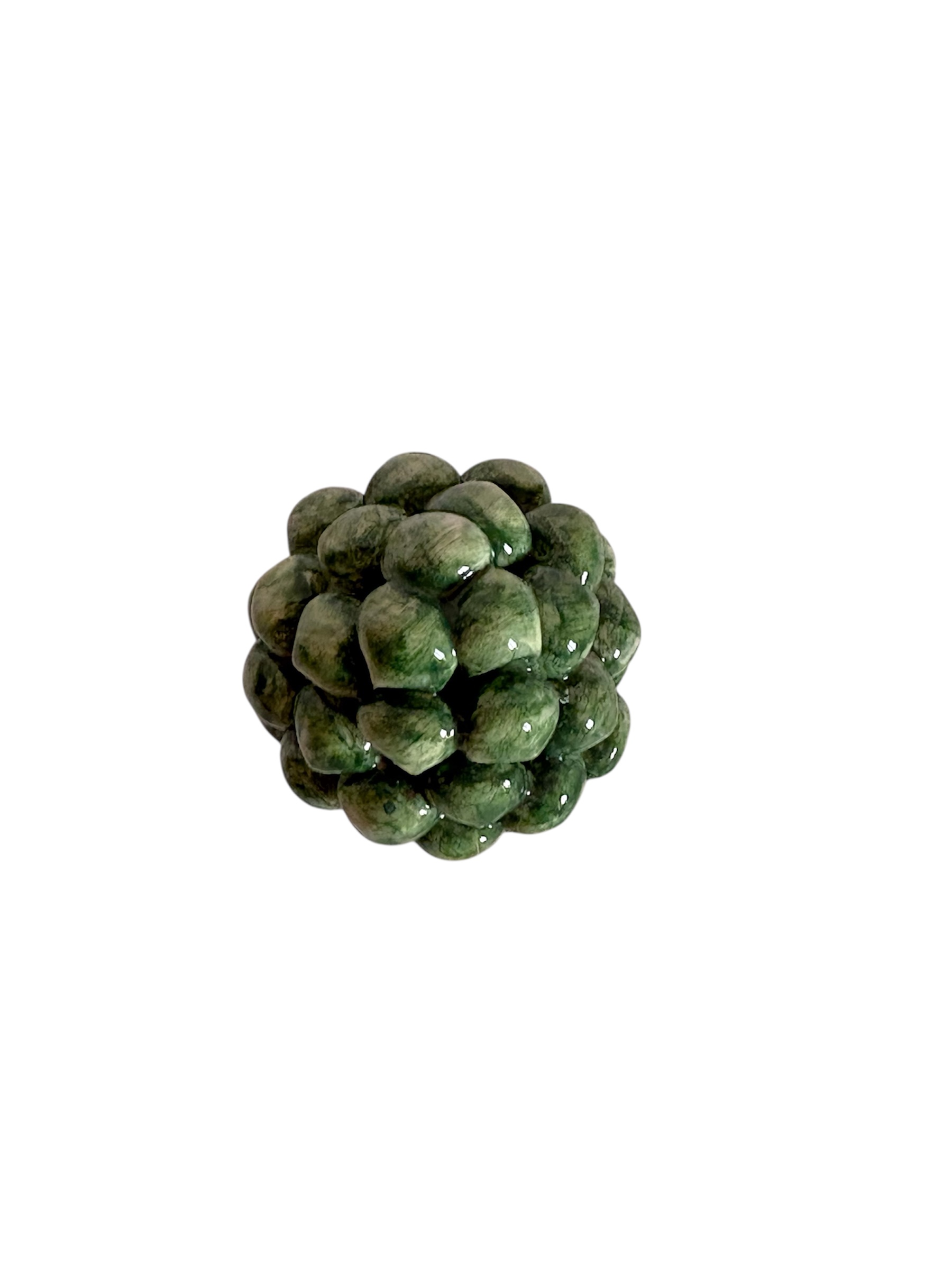 Pigna in ceramica dipinta e modellata a mano (H 6,5\7 cm circa)