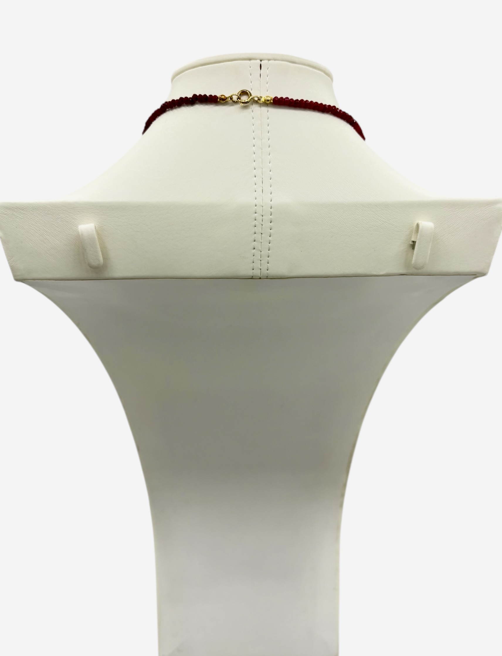 Parure Rubino, Tormalina & agata blu – Collana in Swarovski + orecchini abbinati